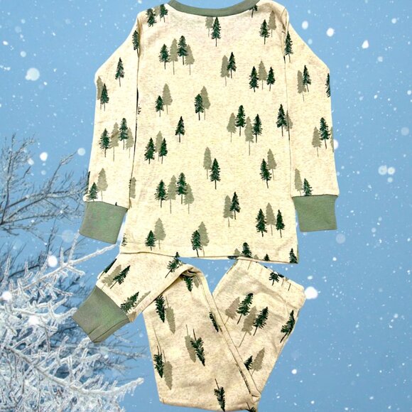 NWT Honest Trees Evergreen Dreams Pajama Set – Cozy Forest Print Snugfit Cotton - Picture 4 of 5